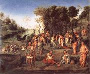 Lorenzo Costa The yard of Isabella D- Este oil painting